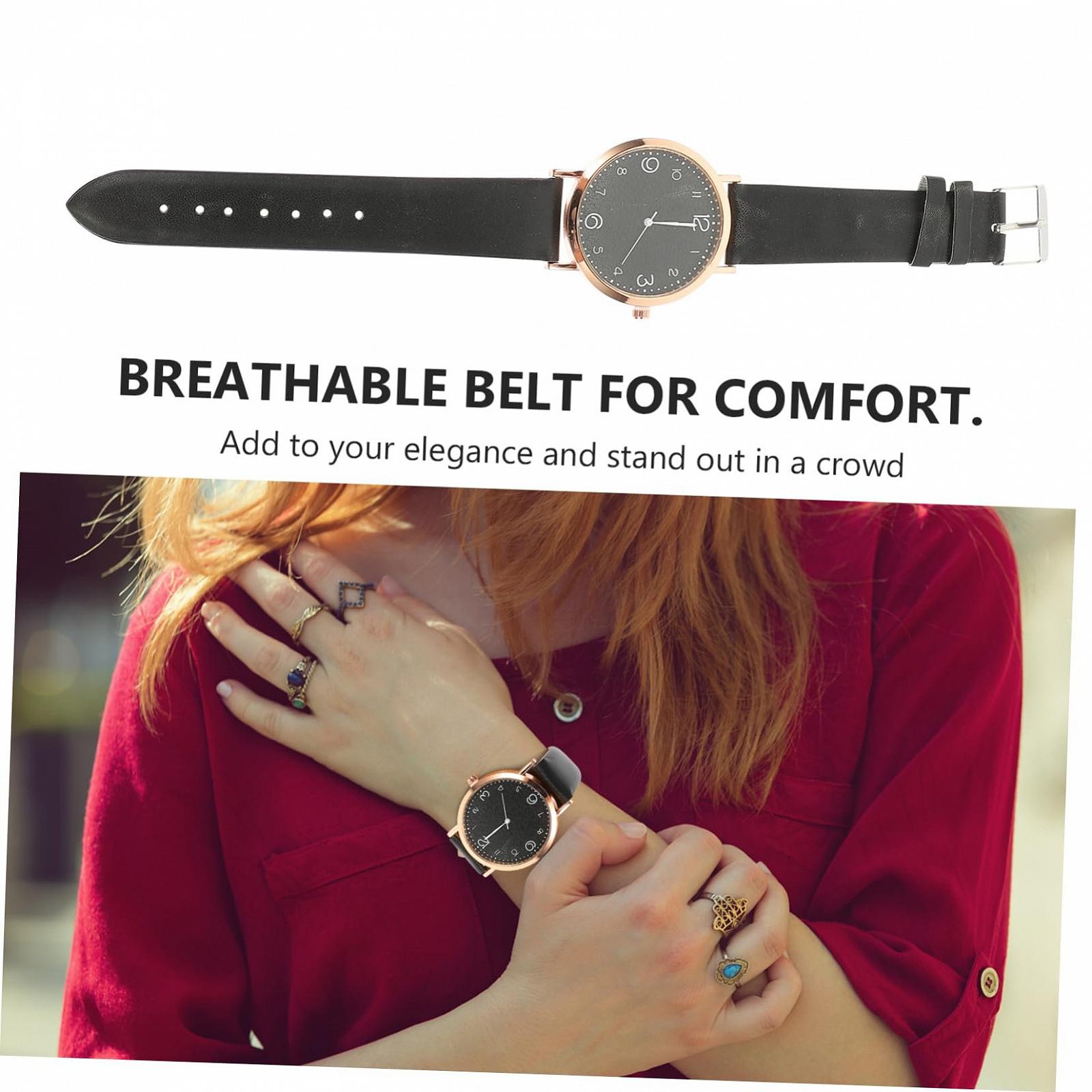 Часы LIFKOME Женские Рождественский Колокольчик Черный, черный, фото №3