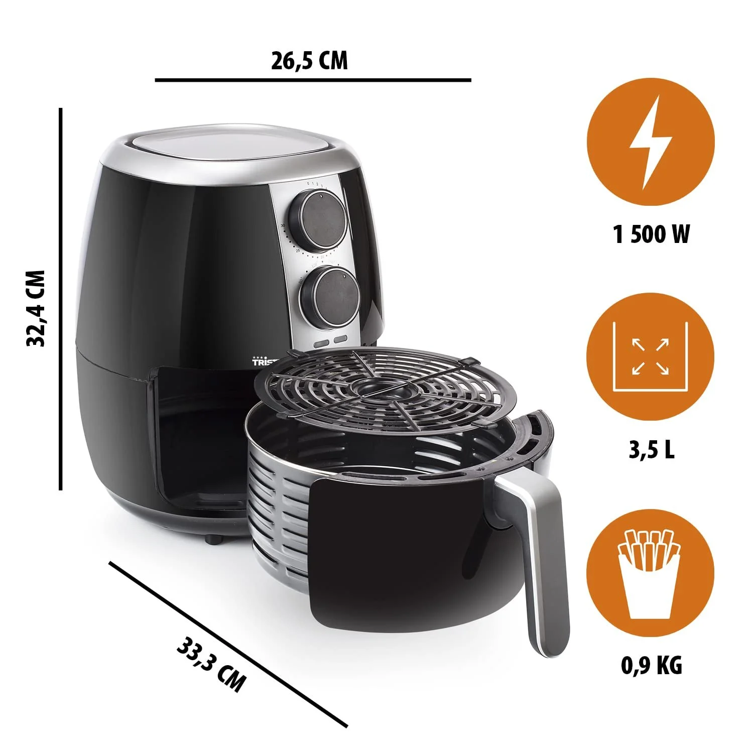 Мультипіч Tristar Crispy Fryer XL FR-6989 3.5 л, фото №3 Мультипіч Tristar Crispy Fryer XL FR-6989 3.5 л, фото №3