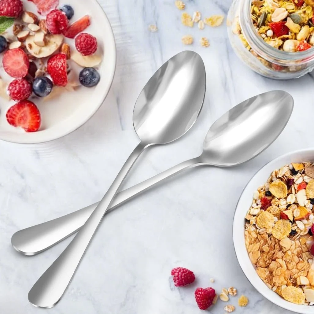 Ложка столова нержавіюча сталь 20.3 см (8 дюймів) набір 16 штук для супу, кави, фото №6 Ложка столова нержавіюча сталь 20.3 см (8 дюймів) набір 16 штук для супу, кави, фото №6