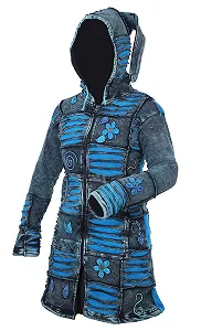 Жіноче пальто Ezhippie Довге з квітковим принтом та вирізами synthetic.ua - Фото 1