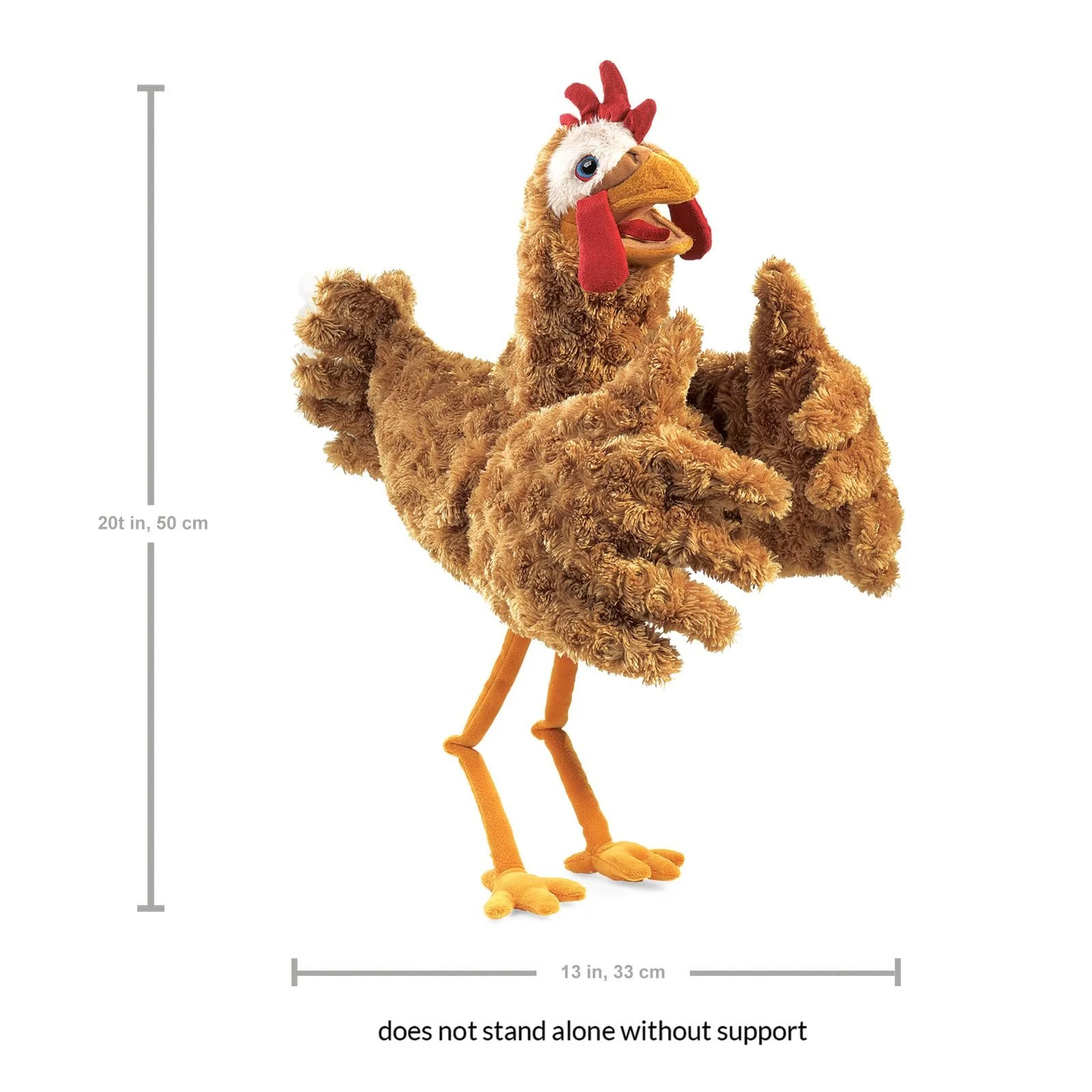 Ручная игрушка-марионетка Курица Folkmanis, фото №3