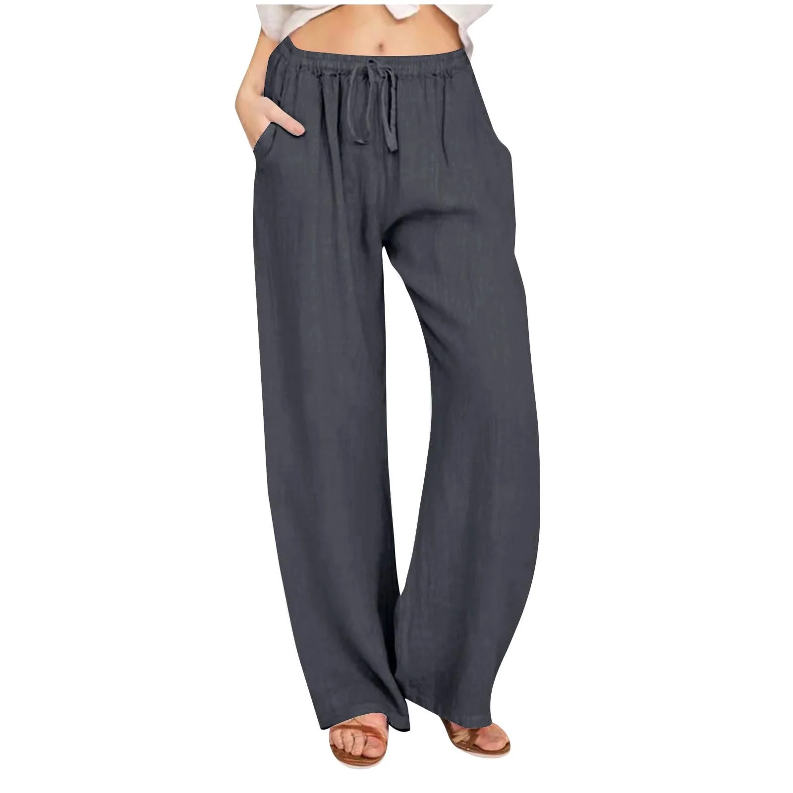 Широкие брюки Женские Однотонные Хлопковые, фото №1 Широкие брюки Женские Однотонные Хлопковые, фото №1