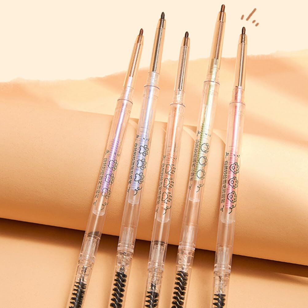 Олівець для брів Minkissy Doppelkopf з пензлем, фото №2