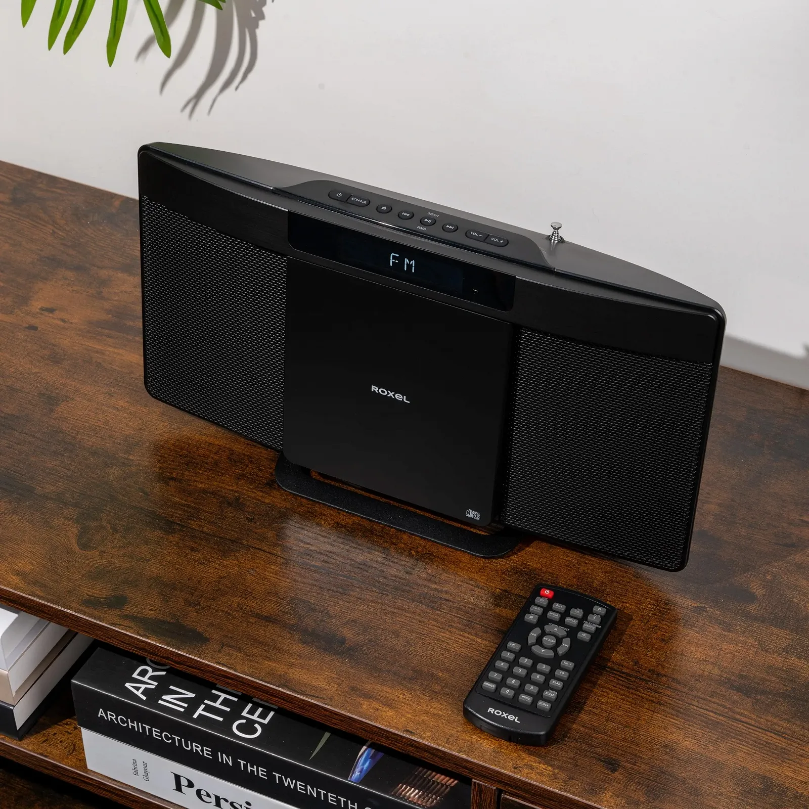 Музыкальная система Roxel Micro HiFi System с DAB/DAB+/FM-радио, беспроводным BT V5.4, мощным динамиком, настенный, USB и AUX вход, дистанционное управление, тонкий и плоский дизайн, белый LED-дисплей, фото №8