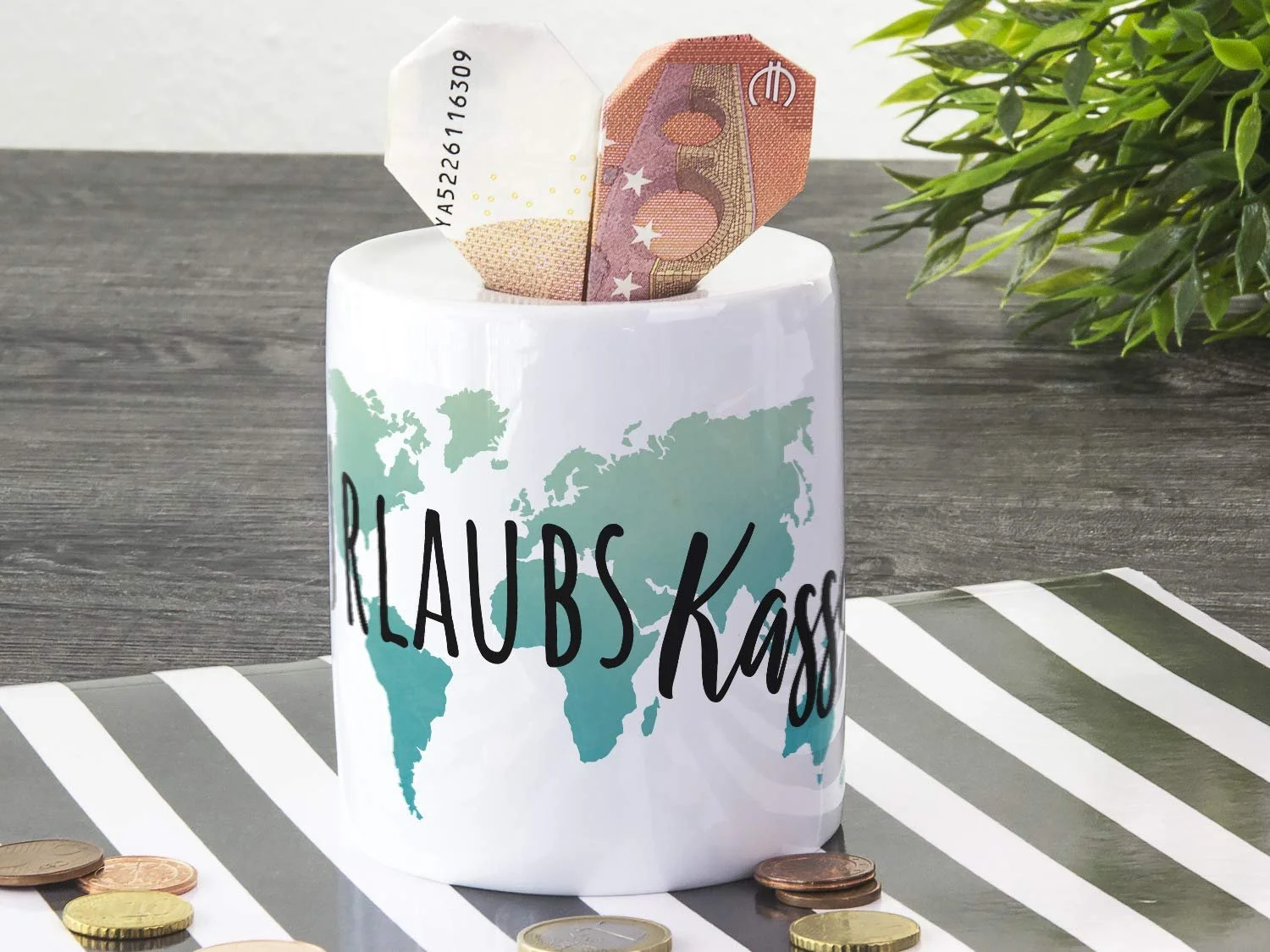 Скарбничка GRAZDesign Holiday Fund World Map керамічна, фото №3