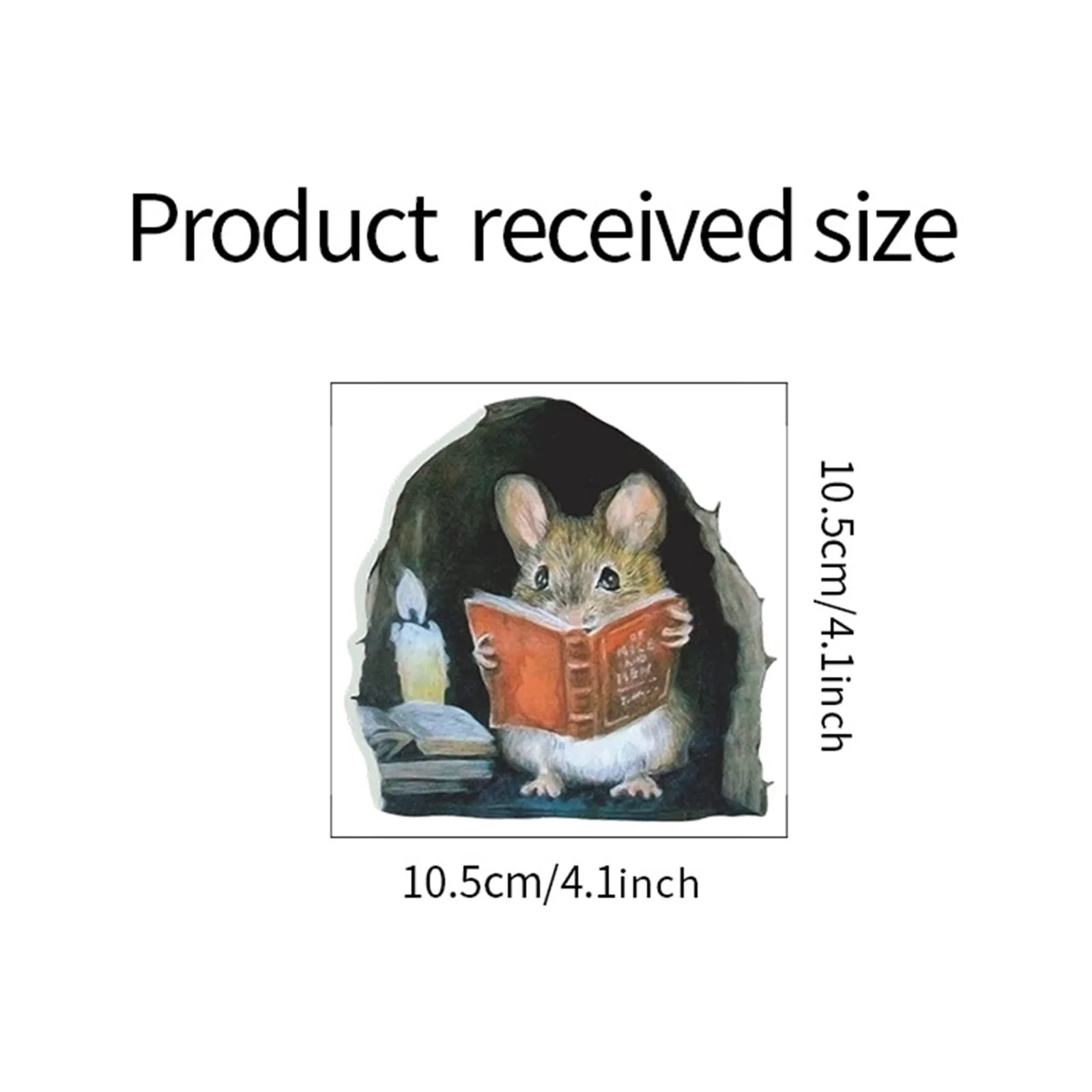 Наклейка на стіну Mouse-Hole 3D Реалістична мишача нора PVC 10,5 x 10,5 см, фото №2 Наклейка на стіну Mouse-Hole 3D Реалістична мишача нора PVC 10,5 x 10,5 см, фото №2