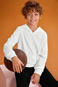 Худи Haloumoning для мальчиков, с длинными рукавами, модная толстовка, однотонная, повседневная, стандартного кроя, с карманом-кенгуру, для детей 5-14 лет synthetic.ua - Фото 1