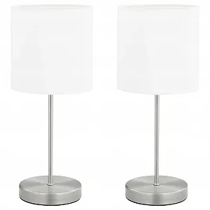 Настільна лампа vidaXL 2 шт. сенсорна E14 біла - Фото 1