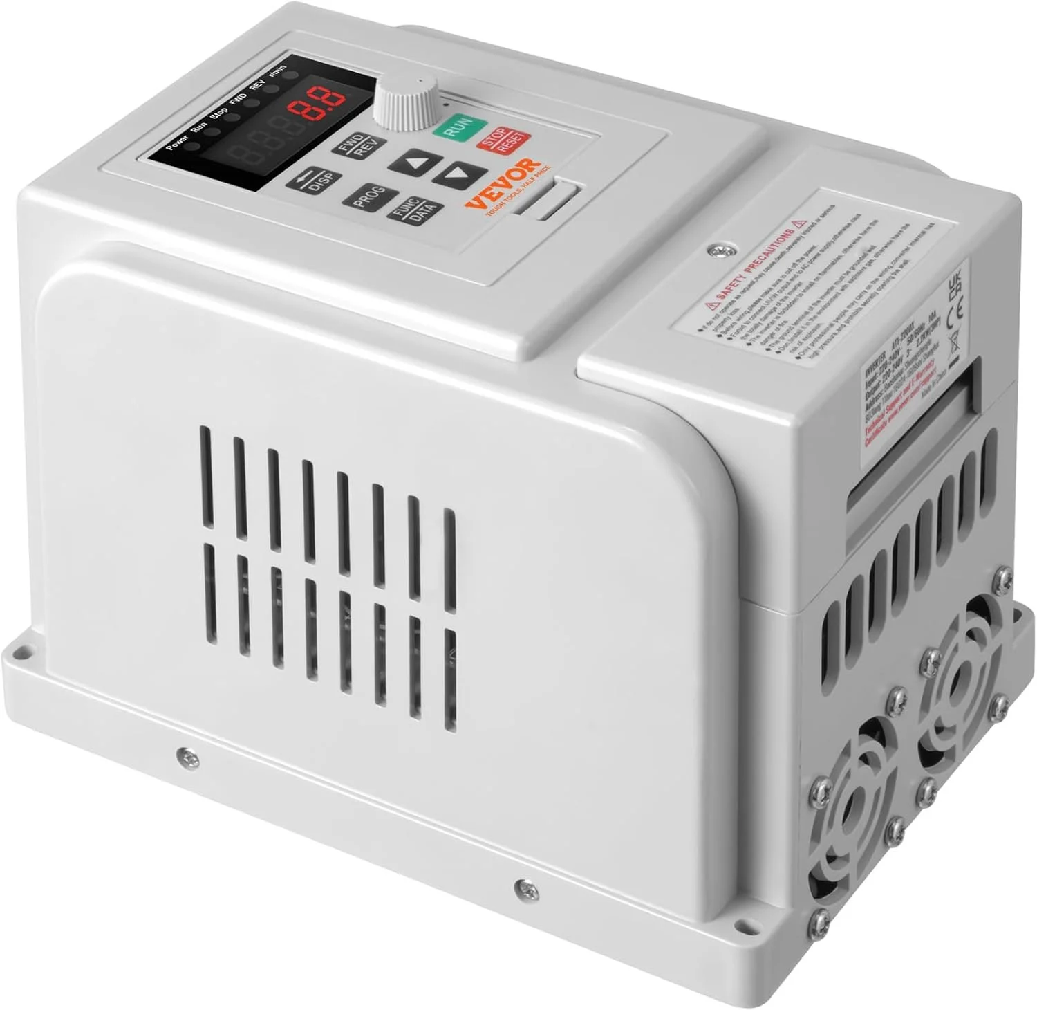Частотный преобразователь VEVOR AT1-2200X / 2.2 кВт / 10 А / 0-400 Гц / Серый, фото №4 Частотный преобразователь VEVOR AT1-2200X / 2.2 кВт / 10 А / 0-400 Гц / Серый, фото №4