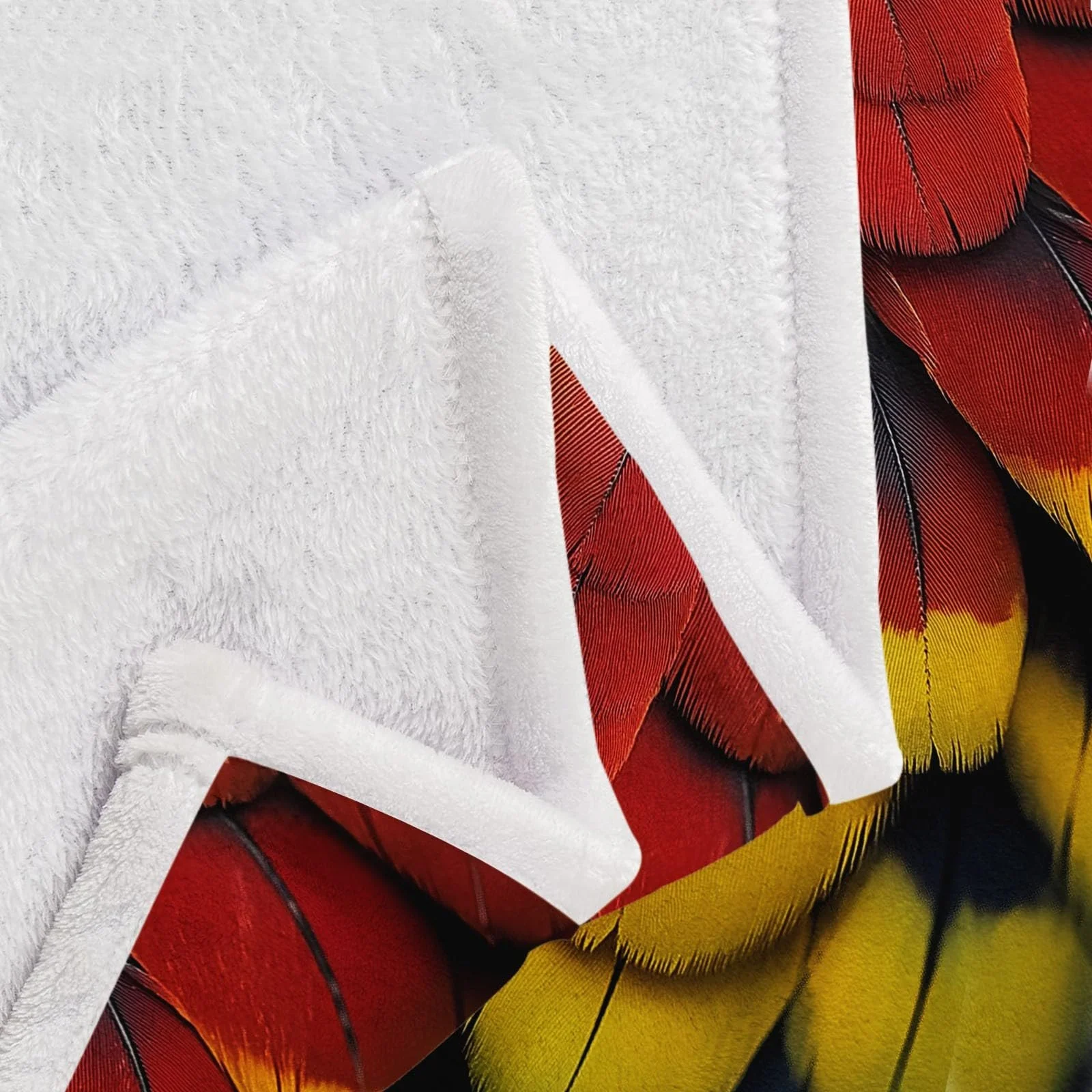 Покривало М'яка та Тепла 3D Modern Vögel Papageienfedern 100 x 130 см Фланель, фото №7