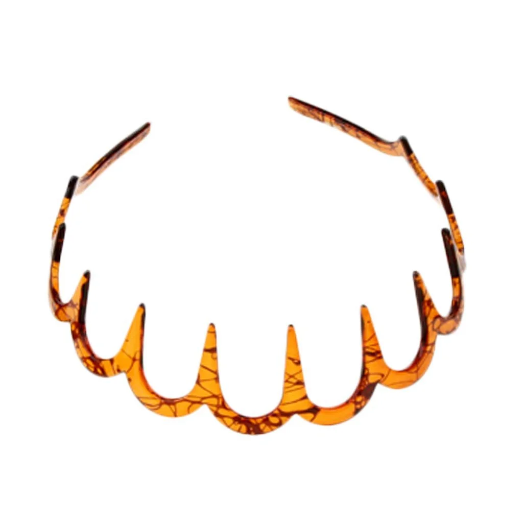 Обруч для волосся Sharplace з зубчиками, гребінець, хвилястий, коричневий, фото №5 Обруч для волосся Sharplace з зубчиками, гребінець, хвилястий, коричневий, фото №5