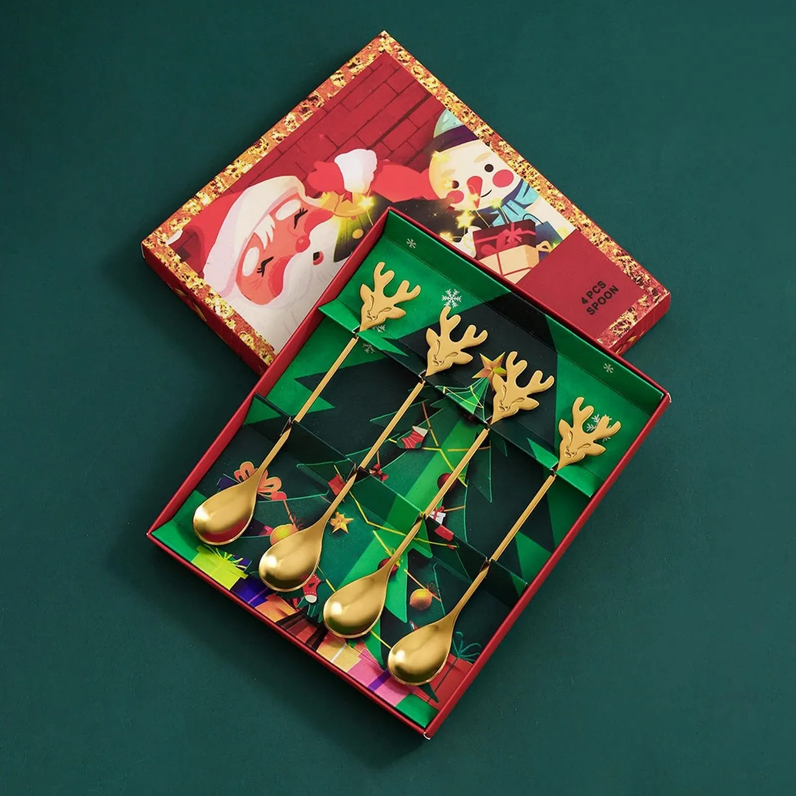 Ложка чайна Kleine Teelöffel, 4 шт. Новорічна з нержавіючої сталі, фото №6 Ложка чайна Kleine Teelöffel, 4 шт. Новорічна з нержавіючої сталі, фото №6