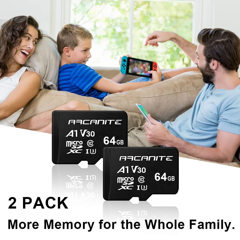 Карта пам'яті ARCANITE microSDXC UHS-1 U3 A1 V30 Class 10 з адаптером, фото №6 Карта пам'яті ARCANITE microSDXC UHS-1 U3 A1 V30 Class 10 з адаптером, фото №6