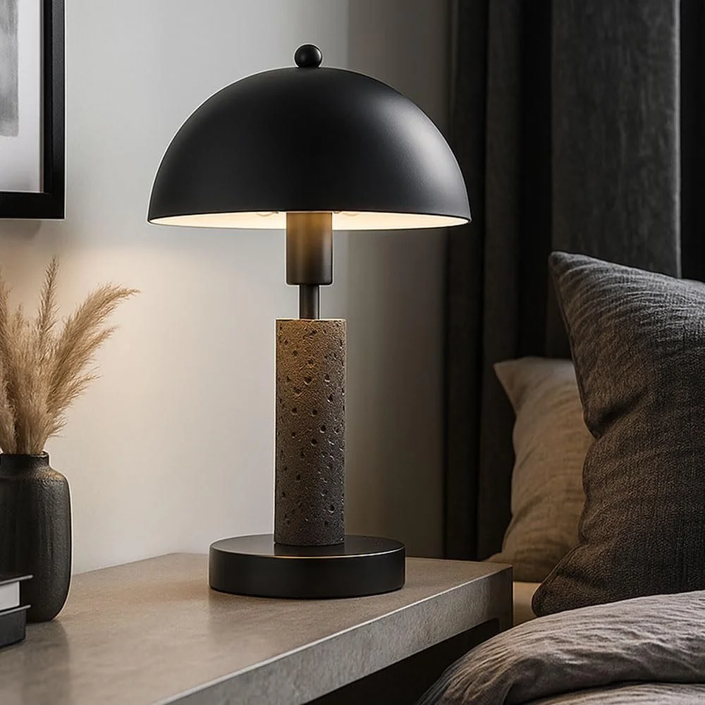 Настольная лампа GLOBO LED травертин металл 4.9 Вт 20 x 34 см черная, фото №5