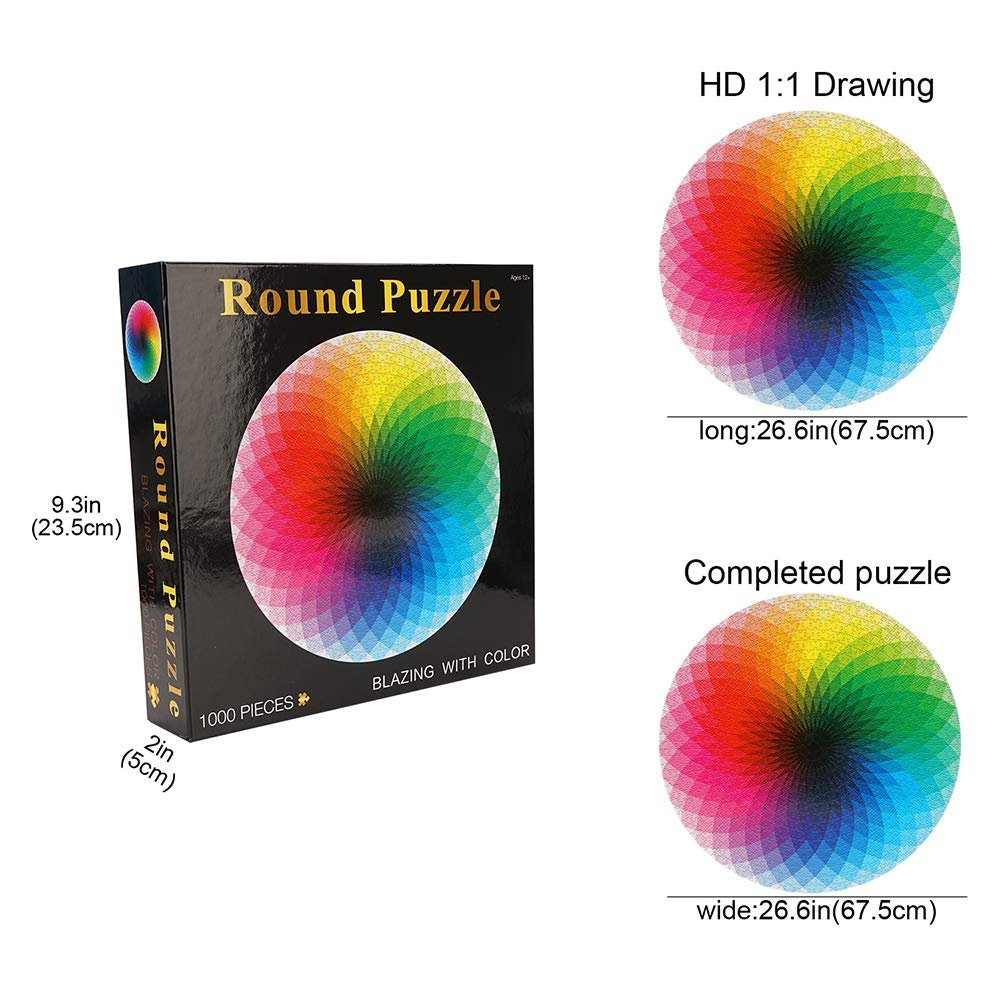 Пазл Colourful Rainbow Palette 1000 деталей круглий, фото №6