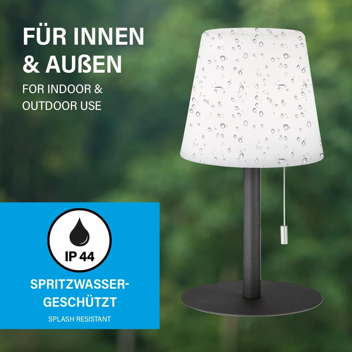 Настільна лампа FHL Easy 850135 акумуляторна садова RGB IP44 Білий/Пісочний антрацит, фото №3