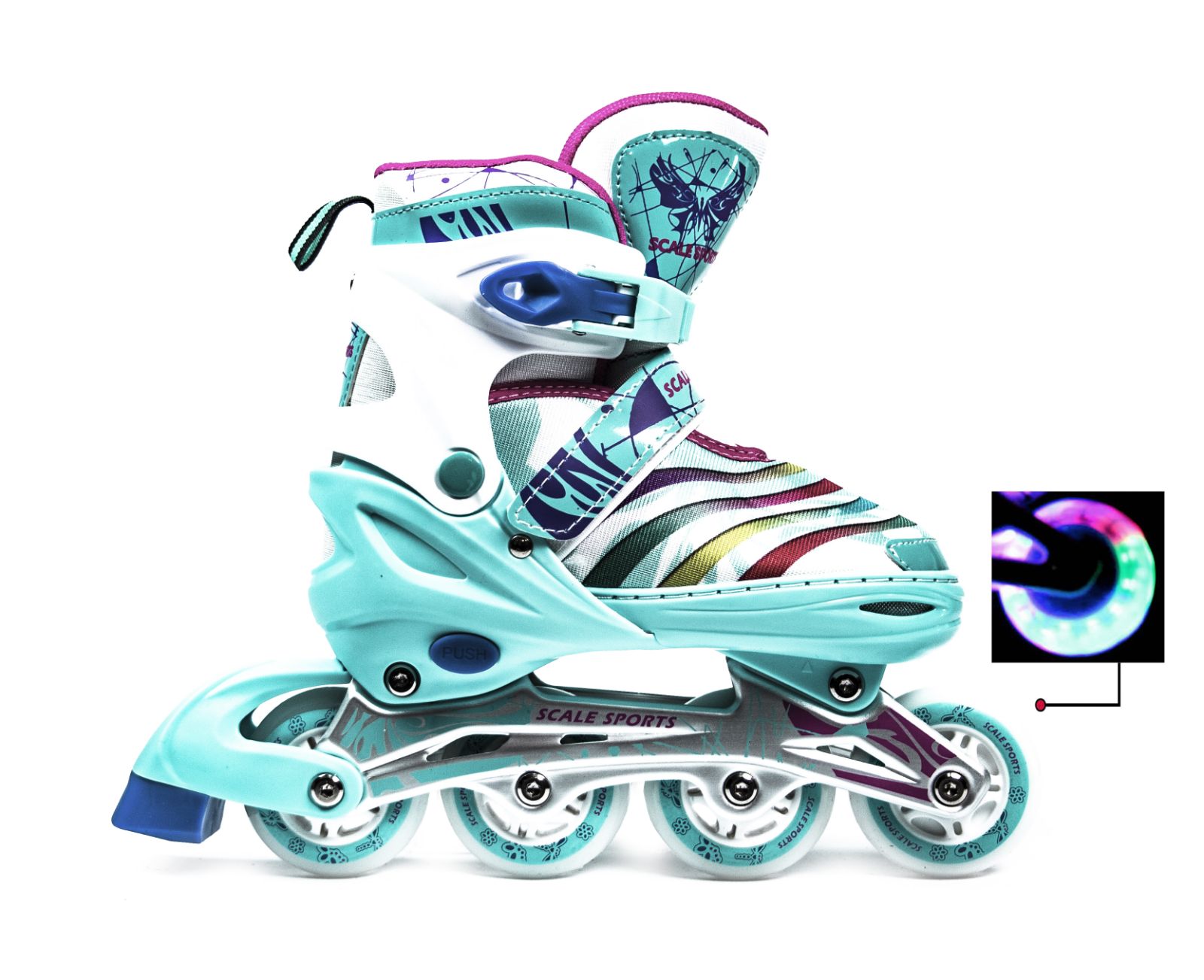 Ролики Scale Sports размер 29-33 Turquoise LF 907M-S-2, фото №2