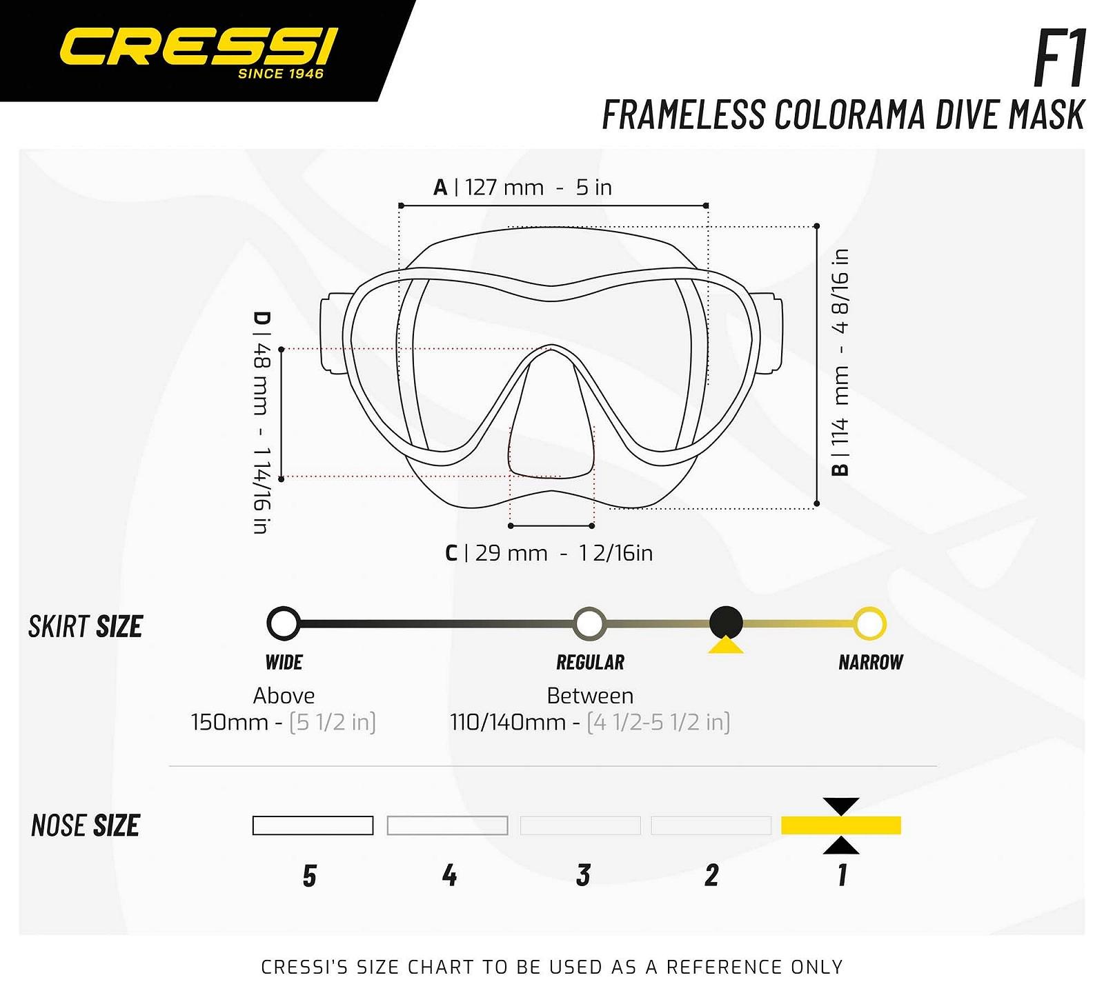 Маска Cressi F1 Безрамная, фото №8