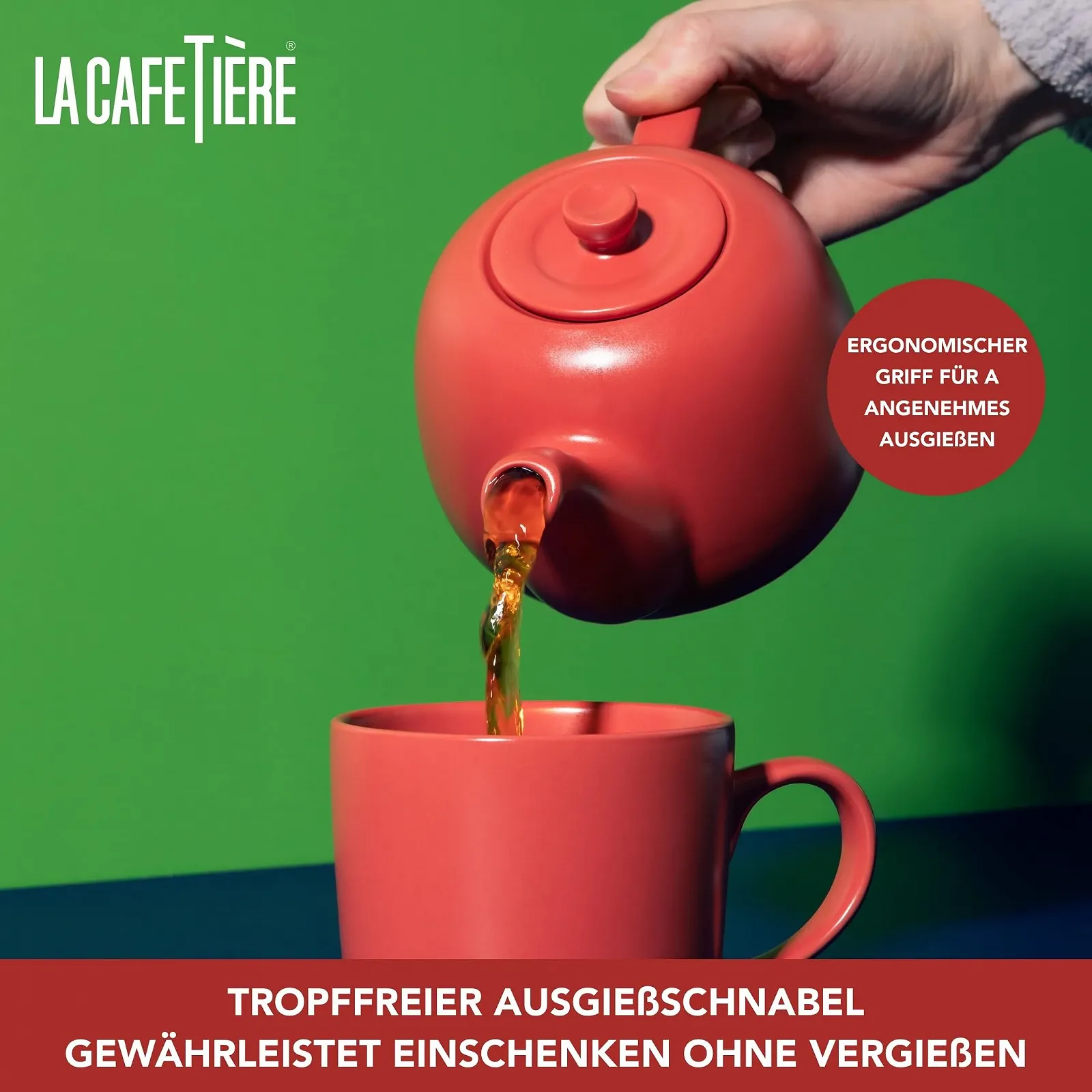 Чайник-заварник La Cafetière Classic Красный 1,2 литра, фото №4