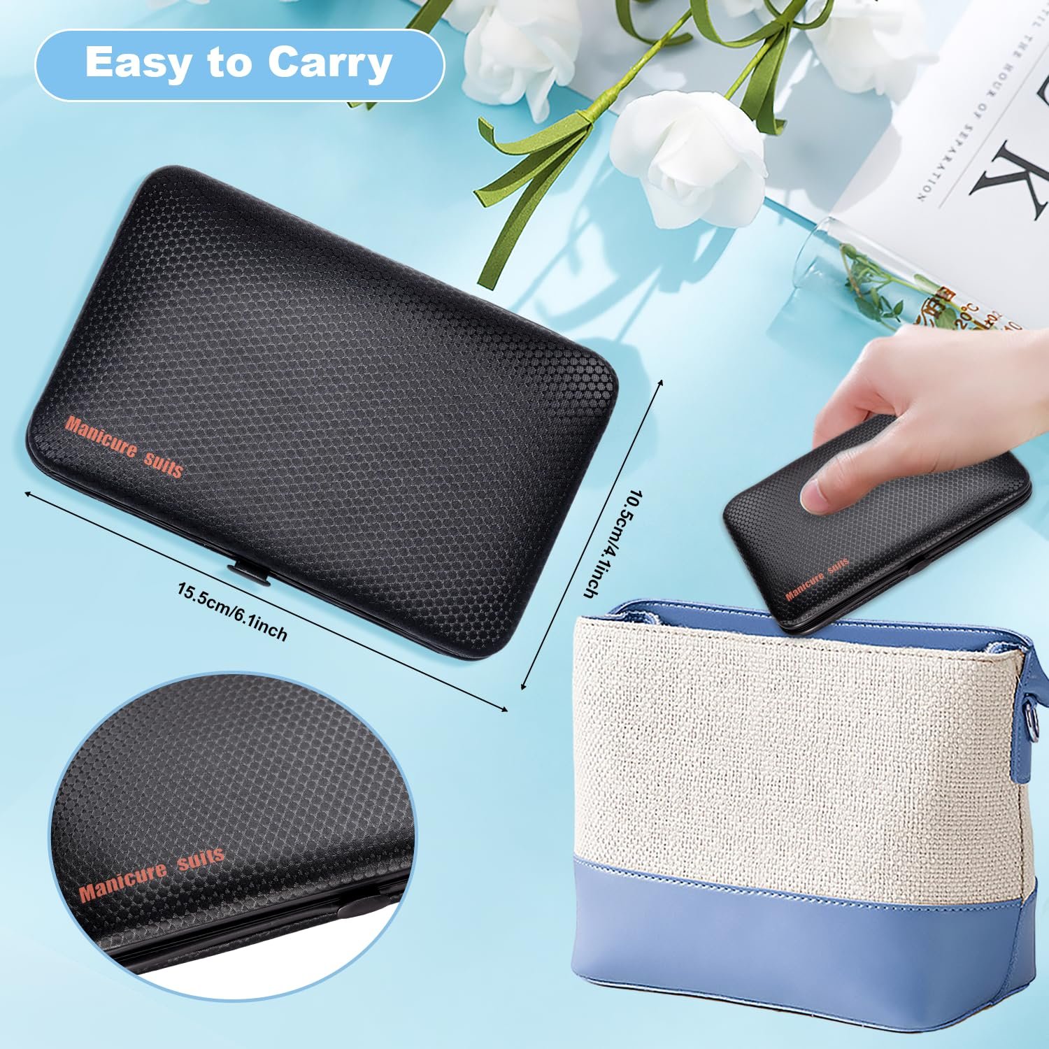 Набір для манікюру 23 шт., з нержавіючої сталі, портативний, фото №4 Набір для манікюру 23 шт., з нержавіючої сталі, портативний, фото №4