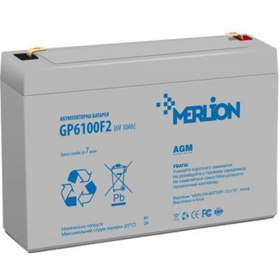 Батарея к ИБП Merlion 6V-10Ah GP6100F2, фото №1