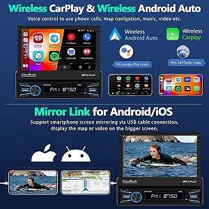 Автомагнітола CML-PLAY 7230W / 7" / Сенсорна / Apple CarPlay / Android Auto / Bluetooth / FM / USB / AUX / TF Card / 1DIN synthetic.ua - Фото 1