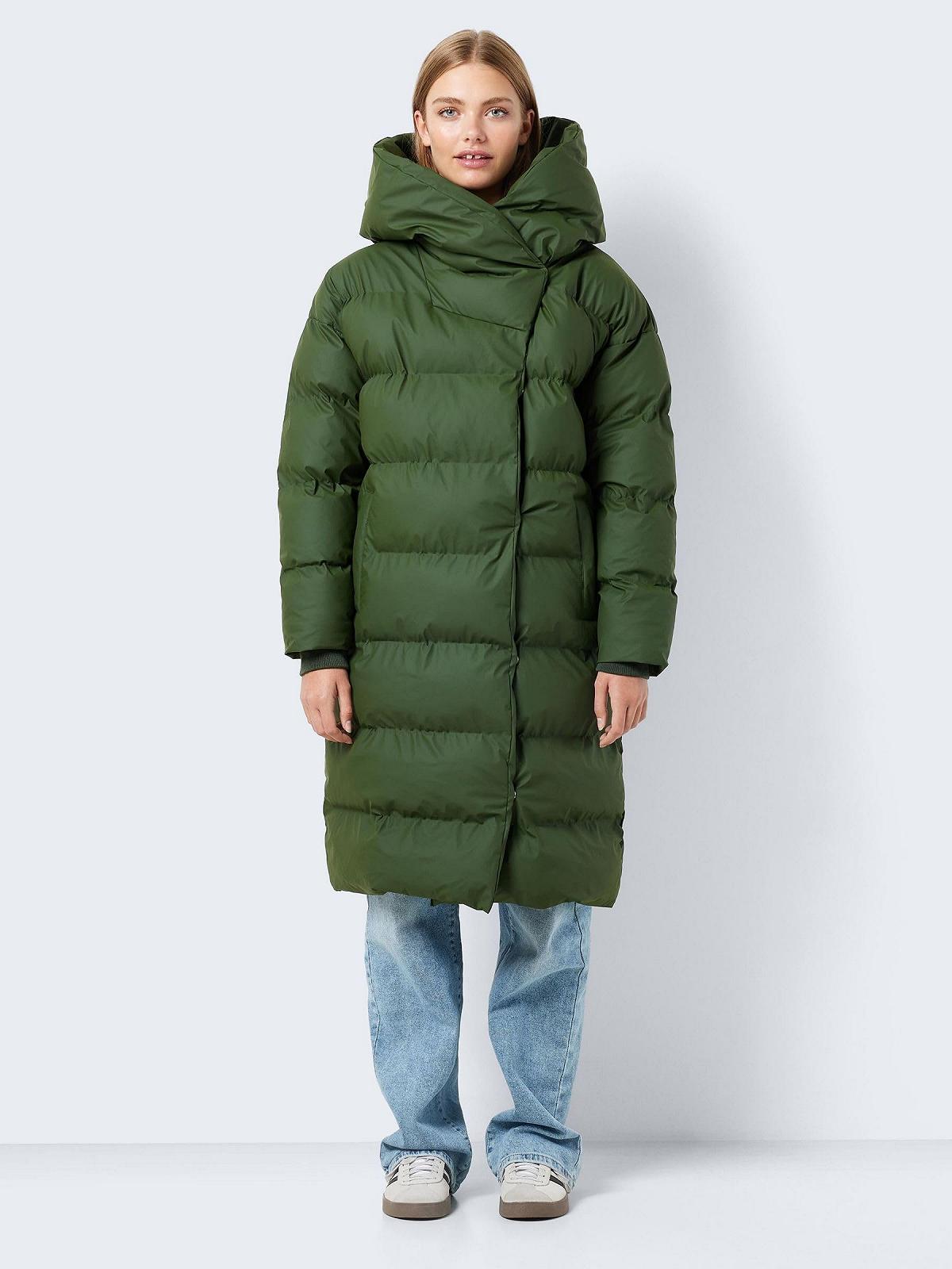 Куртка Noisy may NMSKY L/S Long Coated Noos Жіноча Зимова Зелений, фото №4