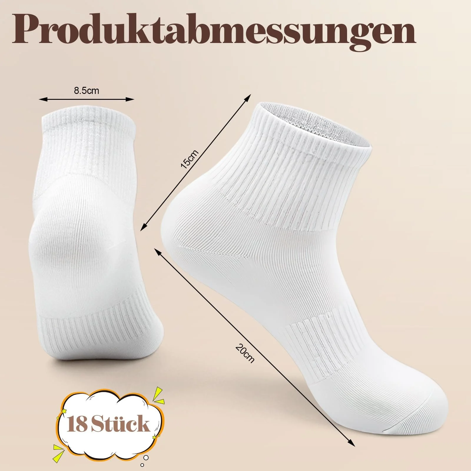 Шкарпетки Solivive Бавовняні Білі (Унісекс), фото №2