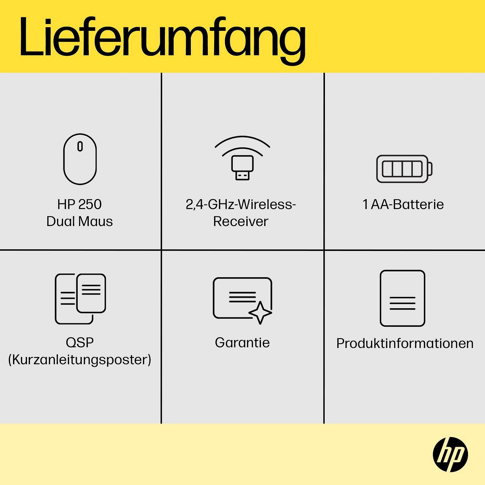 Мышь Беспроводная HP 250 Dual Mode Черный, фото №8