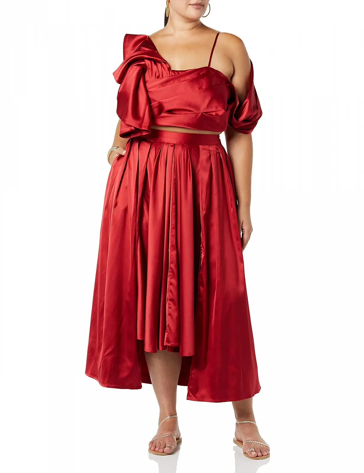 Спідниця максі MAKING THE CUT з драпіруванням та асиметрією, фото №3