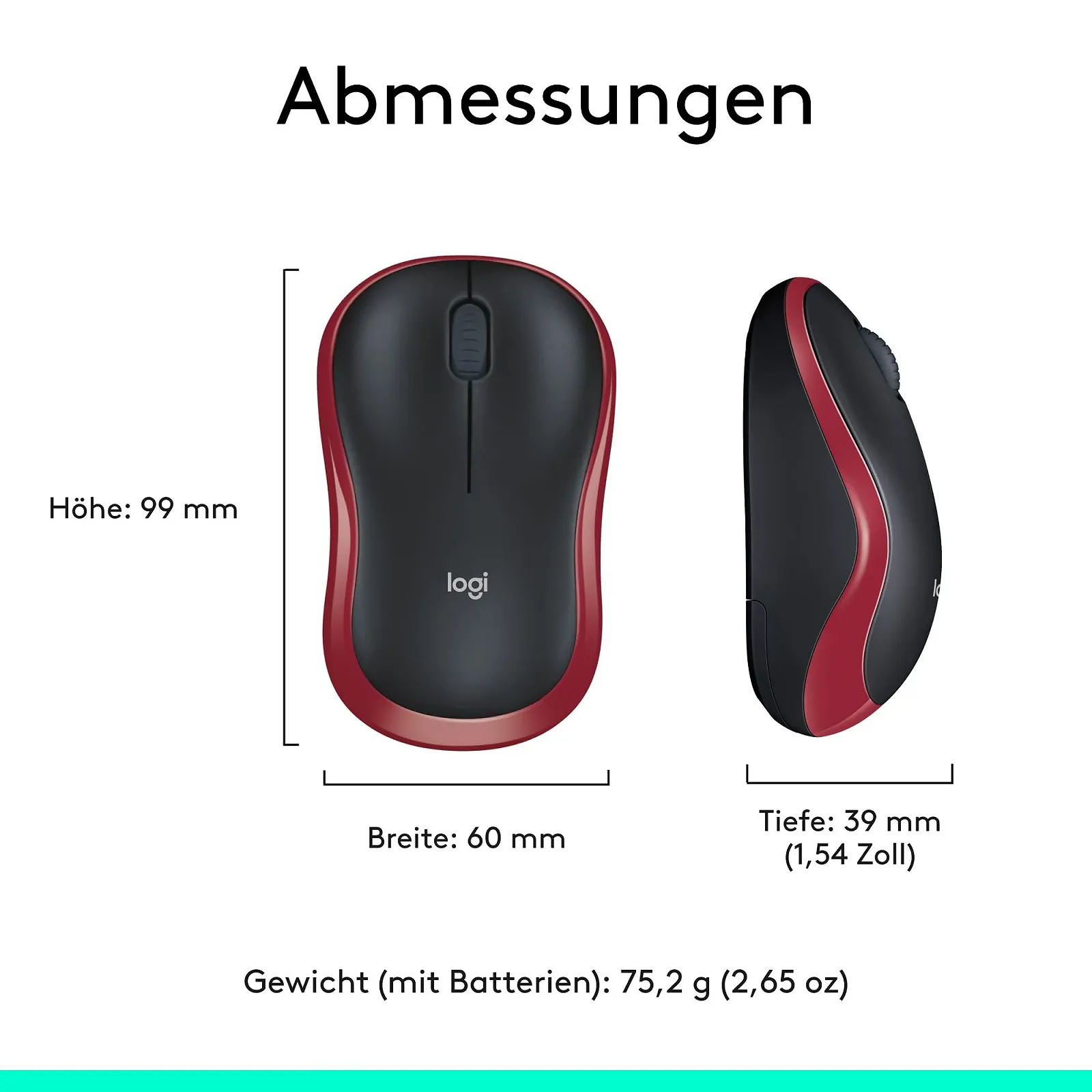 Мышь Беспроводная Logitech M185, 2.4 GHz, 1000 DPI, Красный, фото №10 Мышь Беспроводная Logitech M185, 2.4 GHz, 1000 DPI, Красный, фото №10