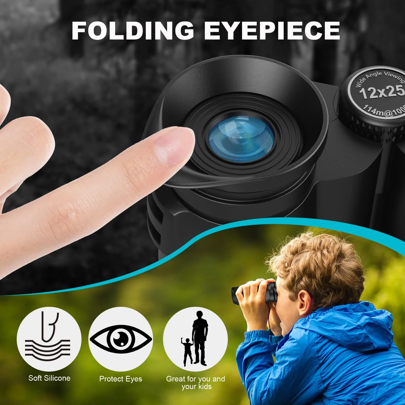 Бінокль 12x25 компактний, фото №4