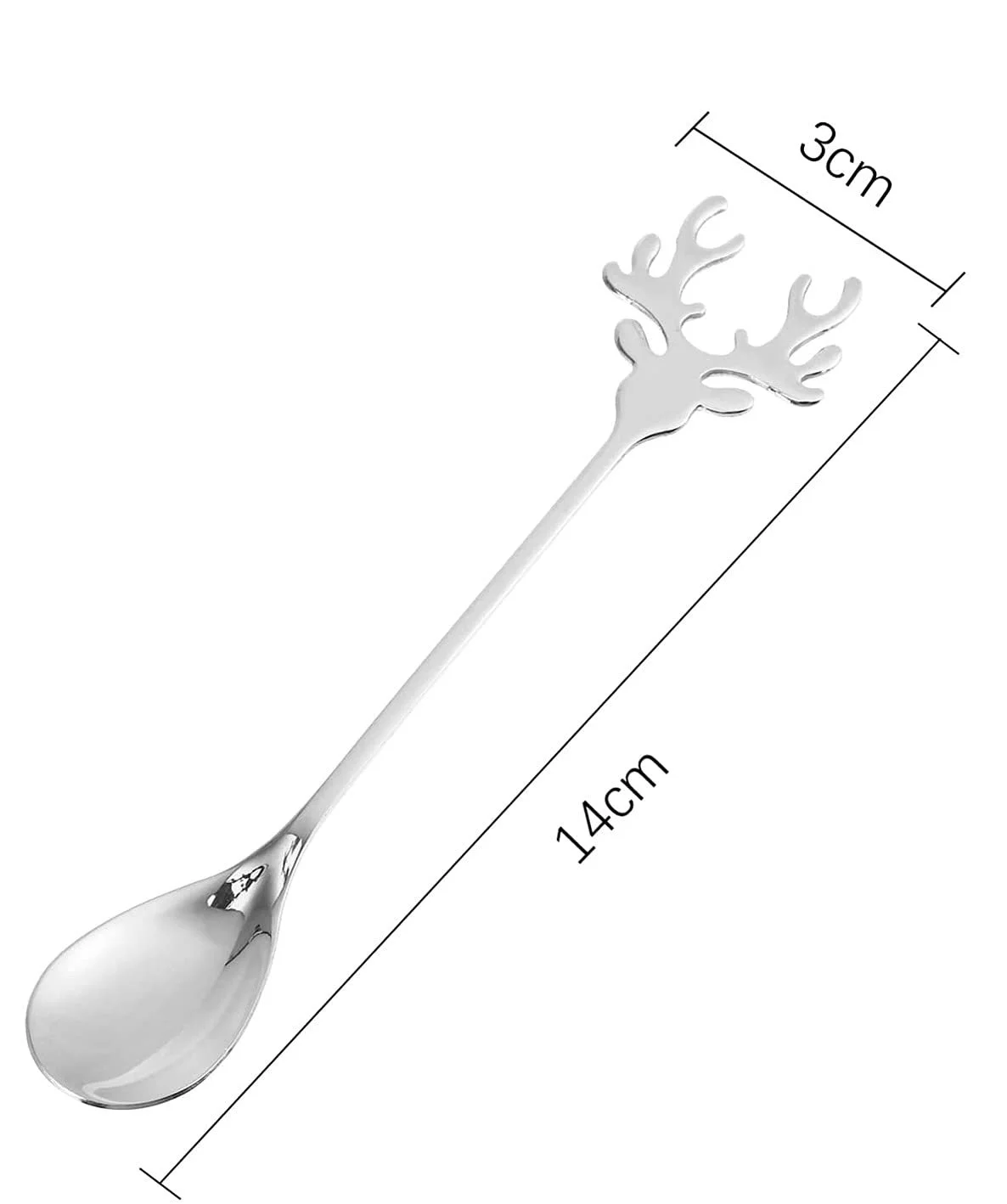 Набір з 6 мішалок Elk, ложки з нержавіючої сталі, фото №6