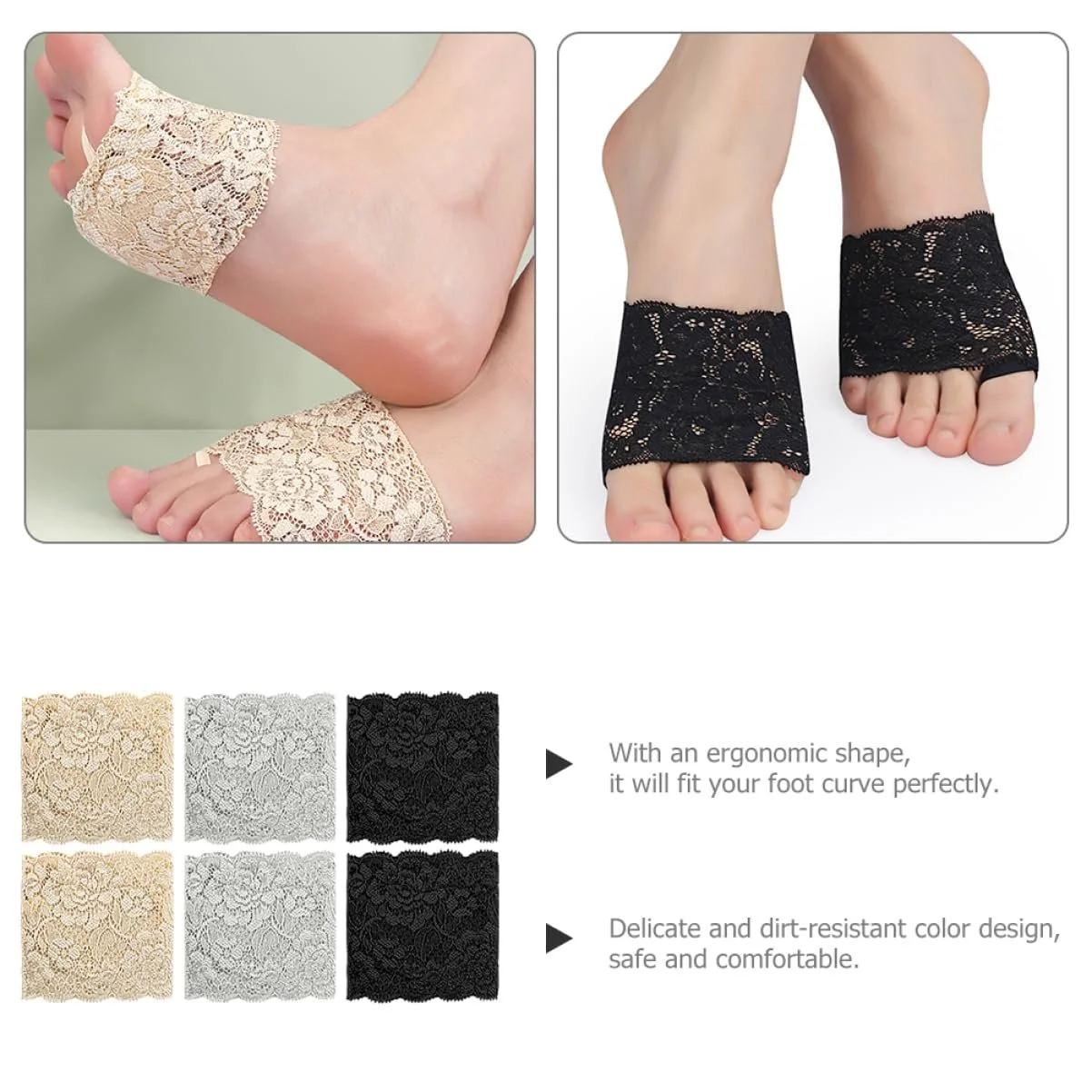 Подушечки для танців minkissy 3 пари, підтримка передньої частини стопи, невидимі напівшкарпетки, фото №5 Подушечки для танців minkissy 3 пари, підтримка передньої частини стопи, невидимі напівшкарпетки, фото №5