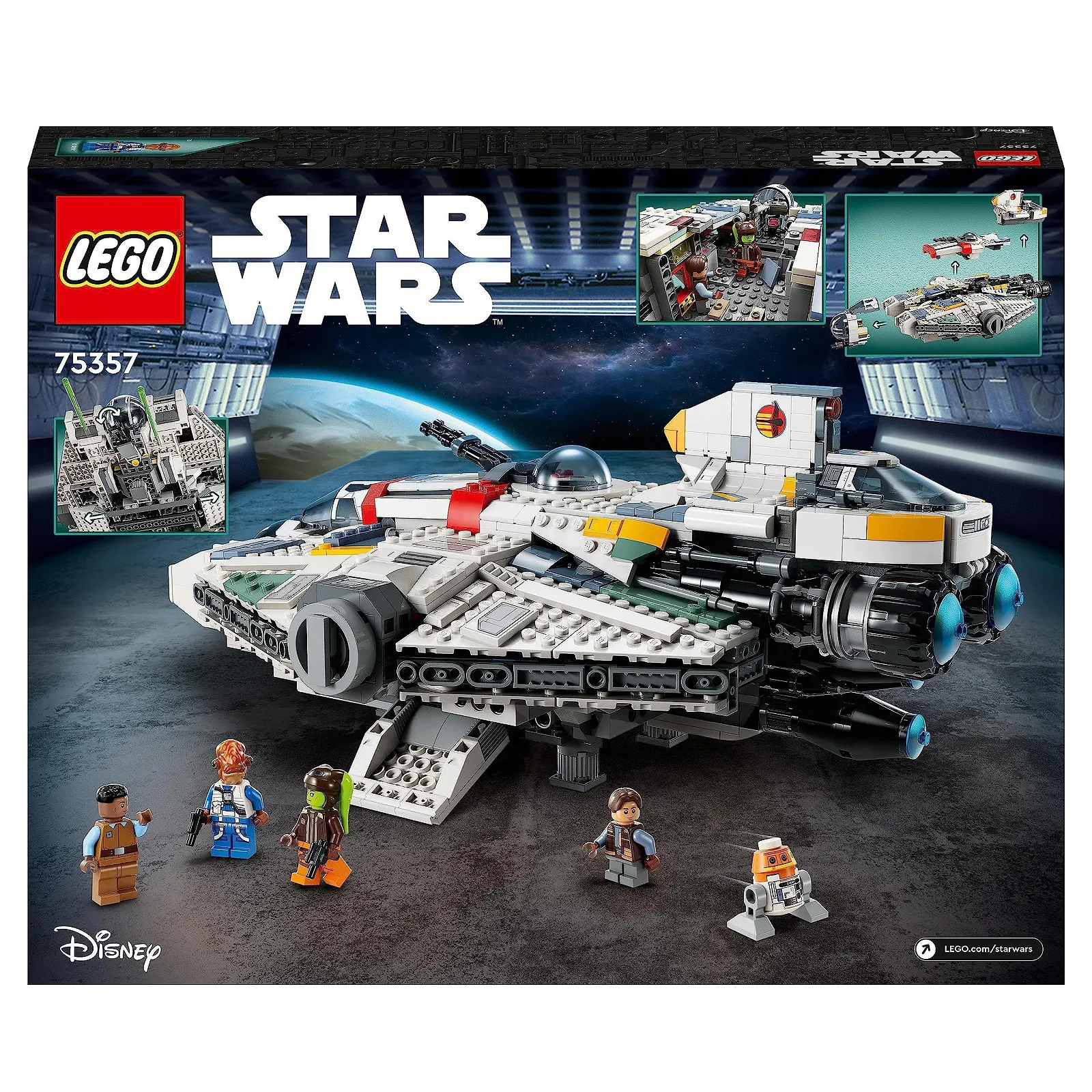 Конструктор LEGO Star Wars Ghost & Phantom II 75357 Космический корабль с 5 минифигурками, включая Джейсена Синдуллу и дроида Chopper, фото №5