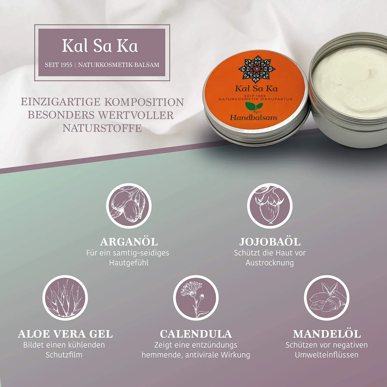 Бальзам для рук KALSAKA для дуже сухої шкіри рук - 80 мл органічний, фото №5