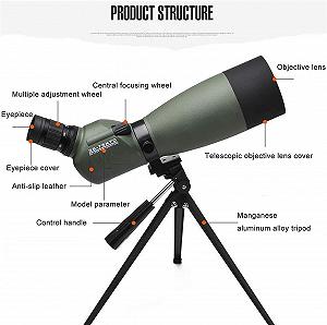 Монокуляр QHYTL HD с штативом BAK4 водонепроницаемый для наблюдения за птицами synthetic.ua - Фото 1