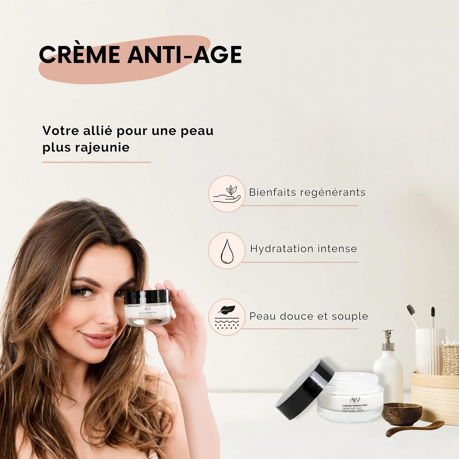 Омолоджуючий крем проти зморшок AYV Cosmetics Caviar Perfection 50 мл, фото №3 Омолоджуючий крем проти зморшок AYV Cosmetics Caviar Perfection 50 мл, фото №3