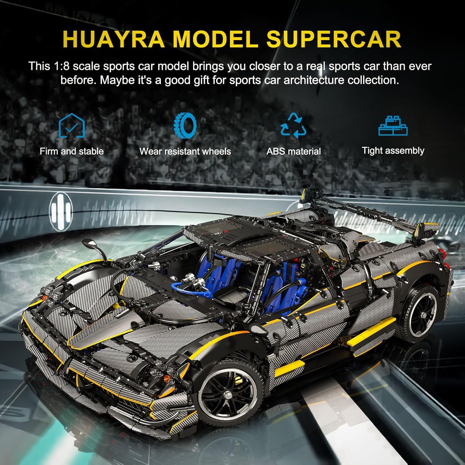 Игрушечные блоки COIL 13182 Спортивная машина 1:8 4802 штук, фото №6