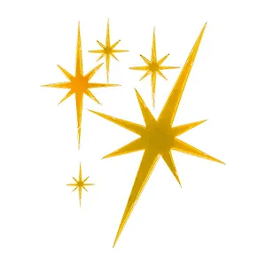 3D Дзеркальні наклейки на стіну Gorise Зірки Золоті 82 шт. Акрилові synthetic.ua - Фото 1