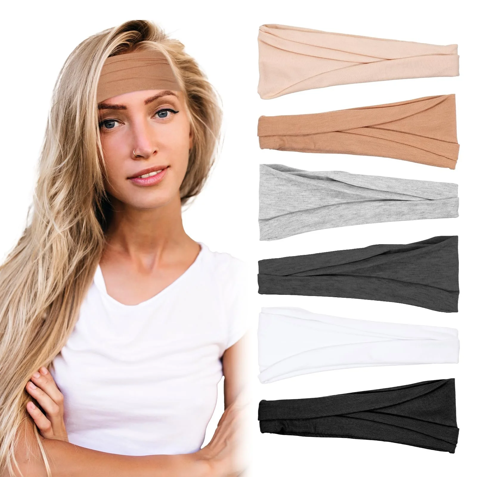 Повязка на голову 6 шт, фото №1