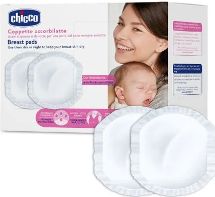 Антибактериальные прокладки для грудного вскармливания Chicco Natural Feel 60 штук, фото №1