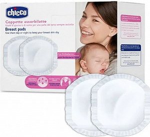 Антибактериальные прокладки для грудного вскармливания Chicco Natural Feel 60 штук - Фото 1