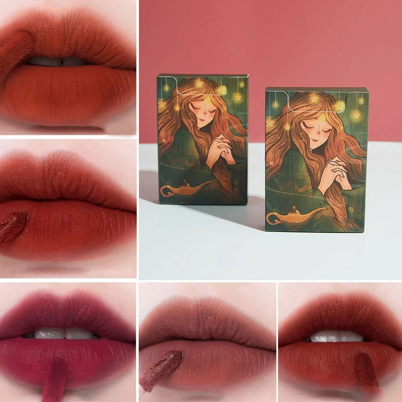 Стойкий блеск для губ Maidong, 5 шт, матовый, бархатный, фото №5 Стойкий блеск для губ Maidong, 5 шт, матовый, бархатный, фото №5