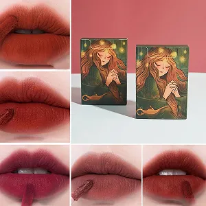 Набір матових блисків для губ Vesone, 5 штук, антипригарний, оксамитовий, з високою пігментацією synthetic.ua - Фото 1