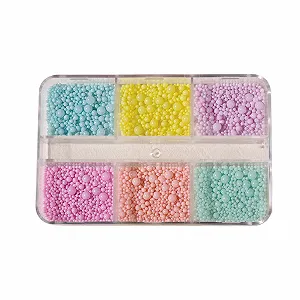 Бусины для ногтей Золотые заклепки для ногтей Круглые икорные бусины для ногтей Золотой круглый жемчуг для мобильного телефона Ногти для лица - Фото 1