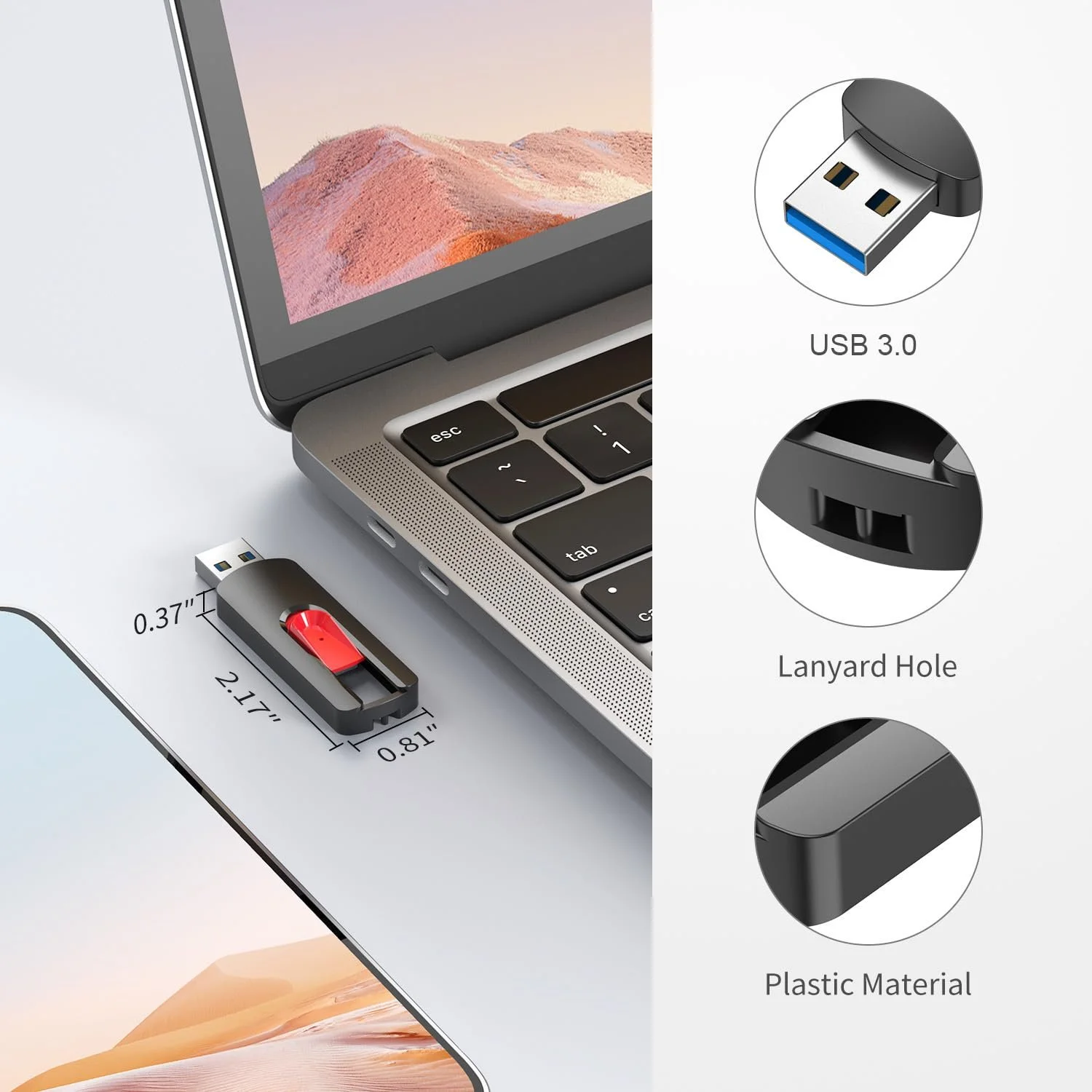 USB-флеш-накопичувач Vansuny 64GB USB 3.0 Red, фото №7 USB-флеш-накопичувач Vansuny 64GB USB 3.0 Red, фото №7