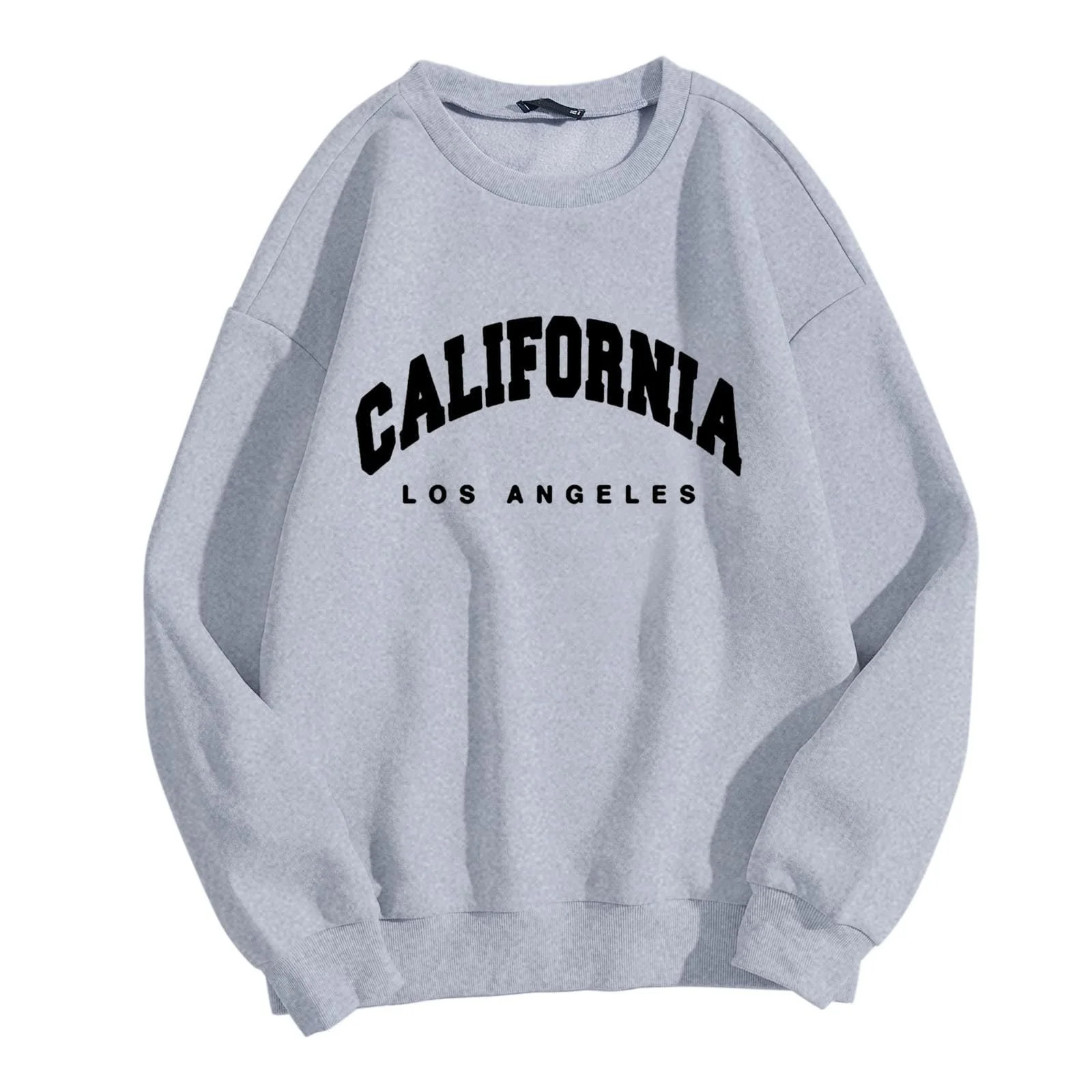 Женский Свитшот С принтом Los Angeles California С буквенным принтом Винтажный Калифорния Los Angeles Верх Coole Backwoods С длинными рукавами Круглый вырез Однотонный, фото №1