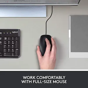 Миша Logitech B100 Оптична USB Чорний synthetic.ua - Фото 1