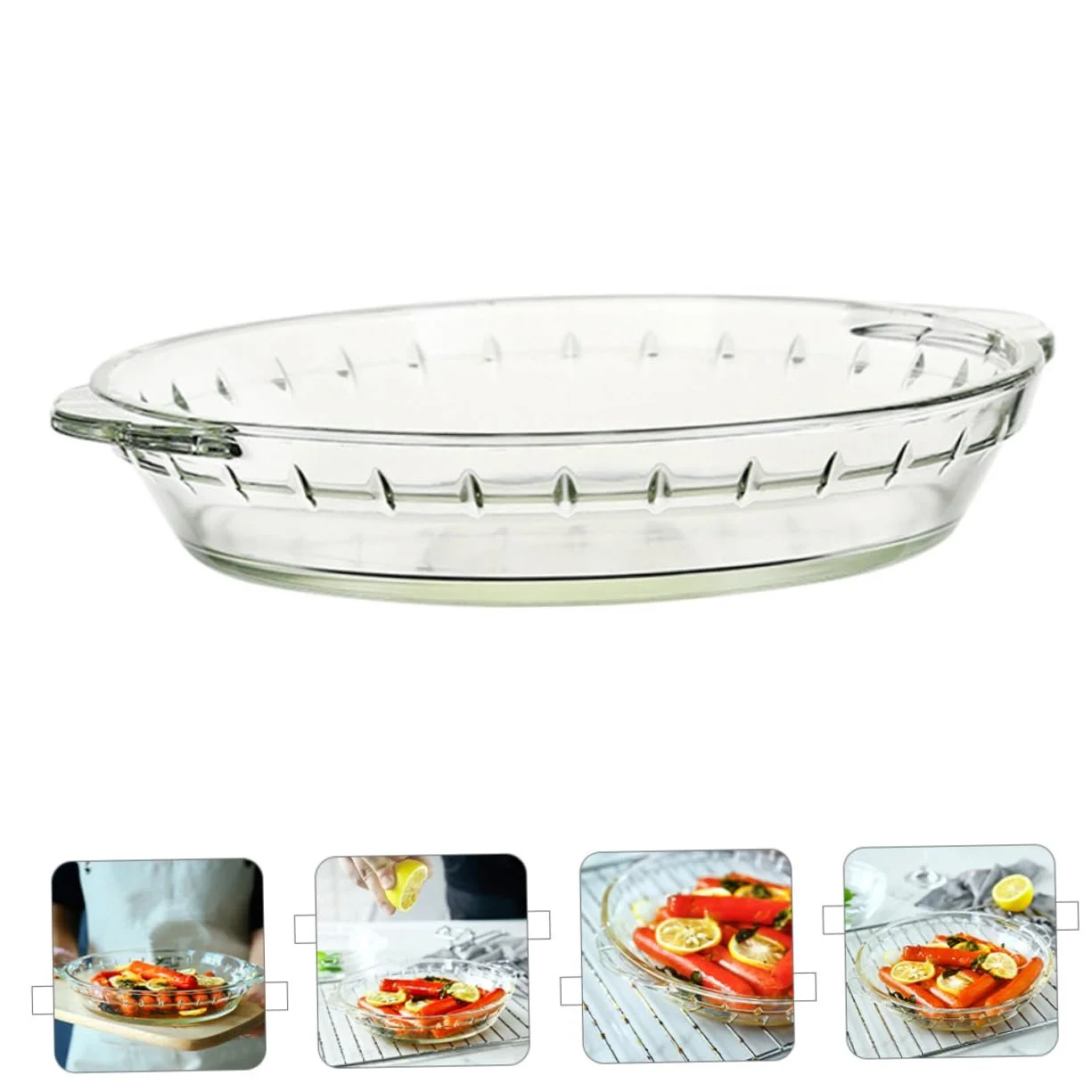Форма для запікання Sosoport Скляна Жаростійка З ергономічними ручками, фото №9